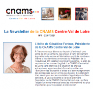 La CNAMS Centre-Val de Loire vous propose sa première newsletter