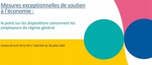 Mesures exceptionnelles de soutien à l’économie - Retour sur le Webinaire coanimé avec l'URSSAF