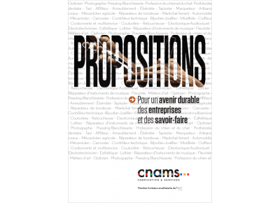 Pour un avenir durable des entreprises et de savoir-faire, les propositions de la CNAMS
