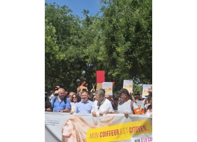 Manifestation des professionnels de la coiffure